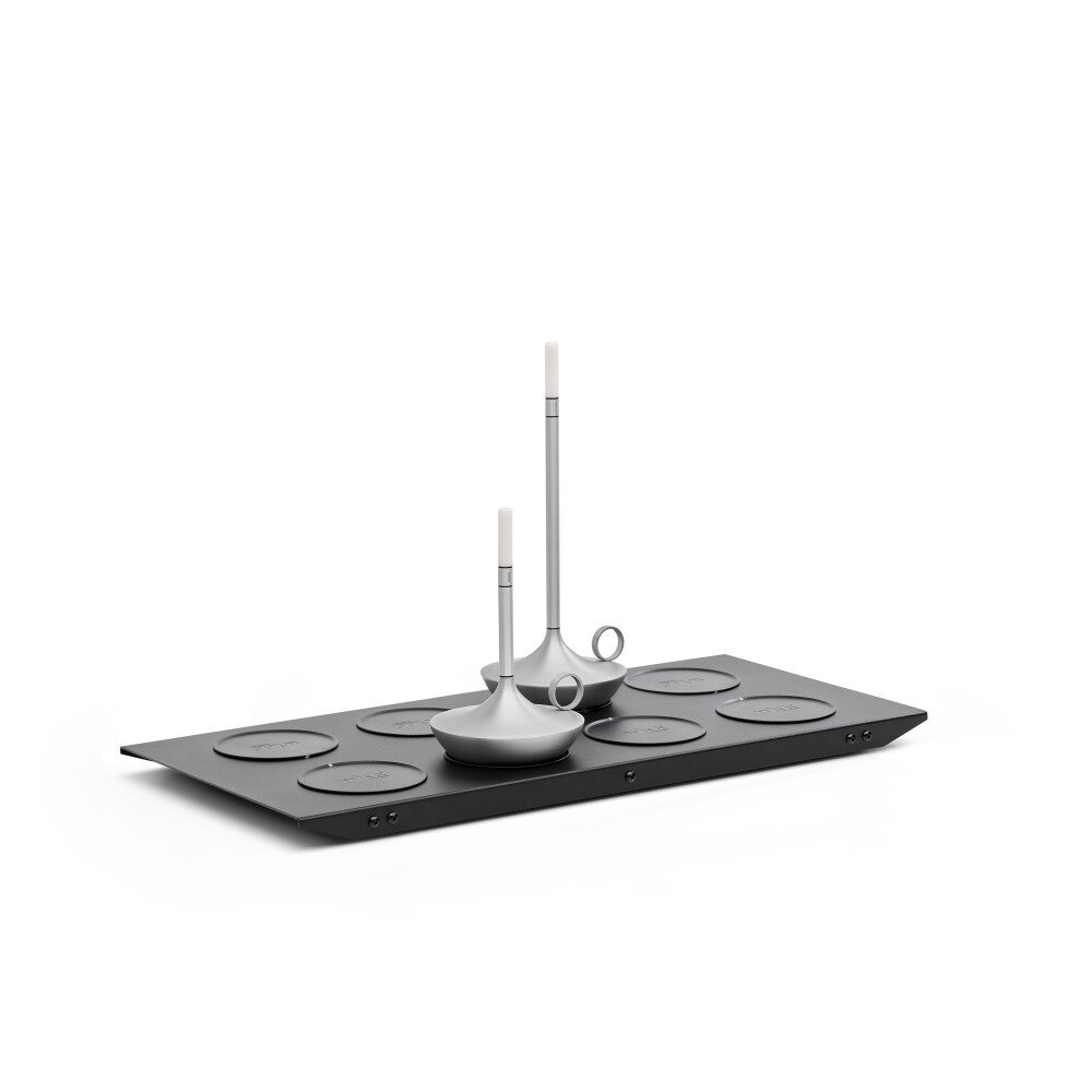 8-piece cordless Wick Pro Graypants charging tray with Wick PRO and Wick S PRO table lamps