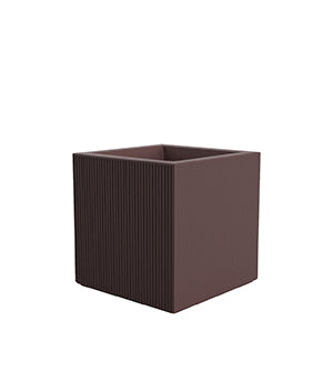 POT GATSBY CUBIC 50 cm - Ribbed Cubic Pot