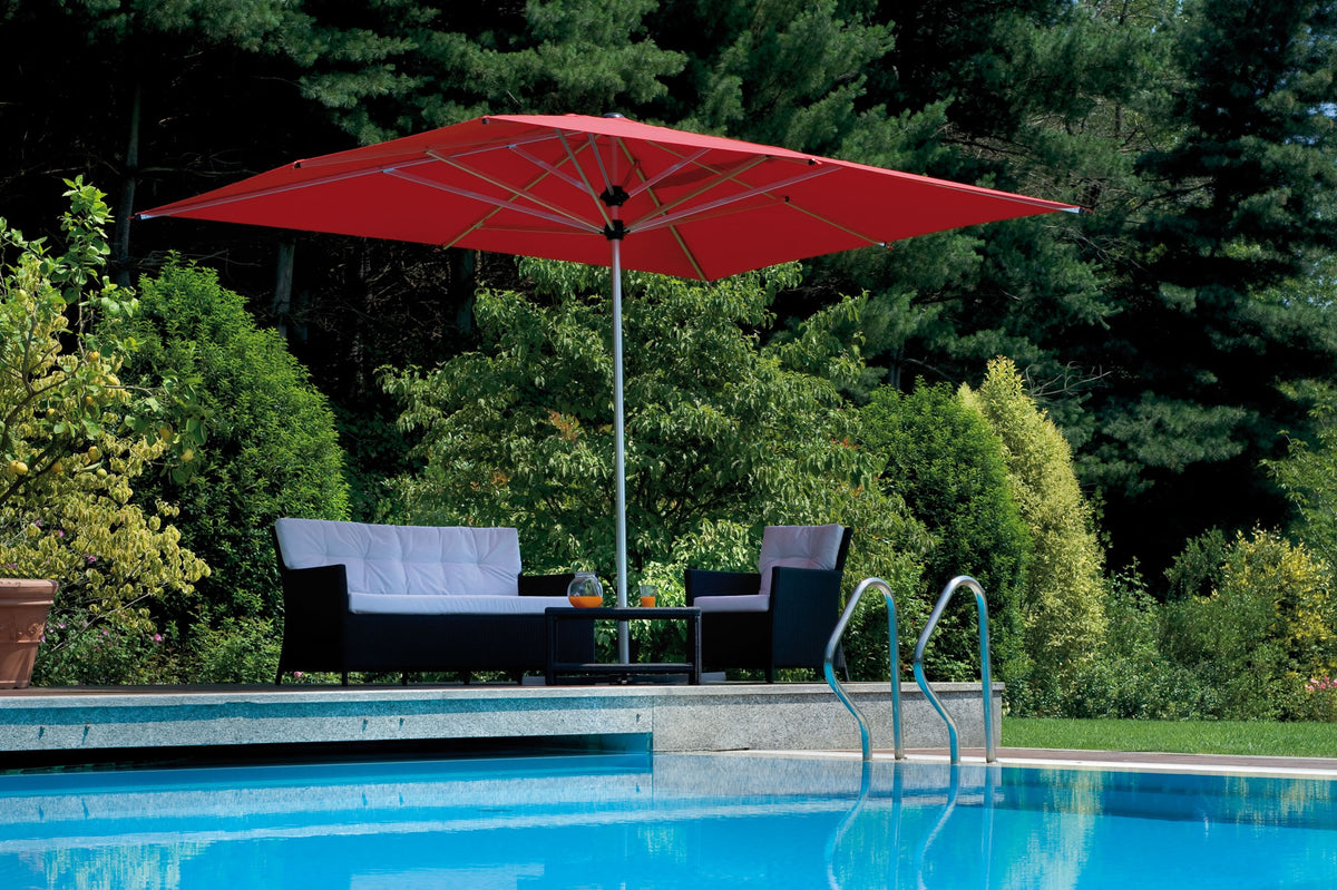 Parasol Reflex Telescopique permet de laisser mobilier en dessous lorsqu'il est plie