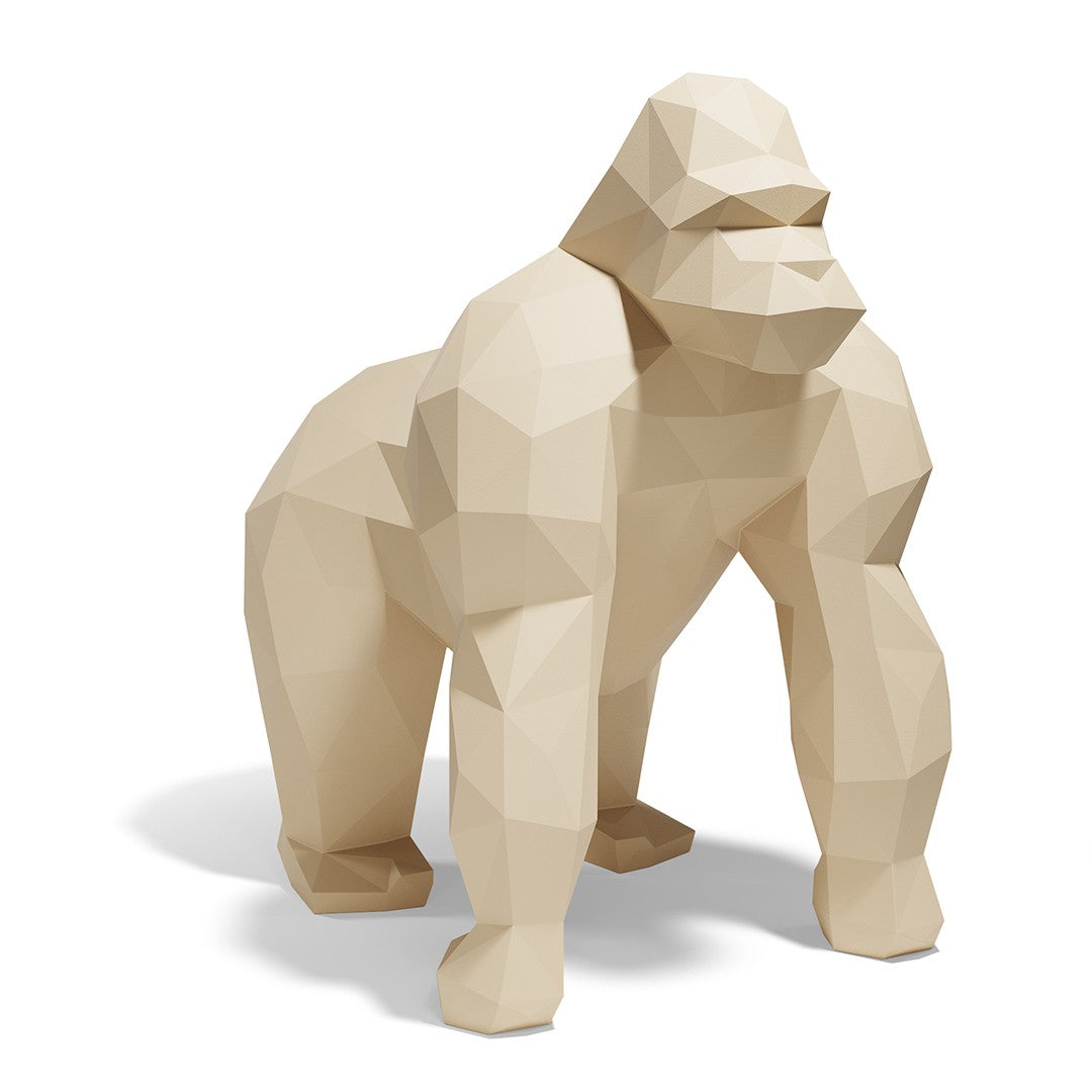 Grande statue de Jardin Gorille Saru Origami Vondom crème