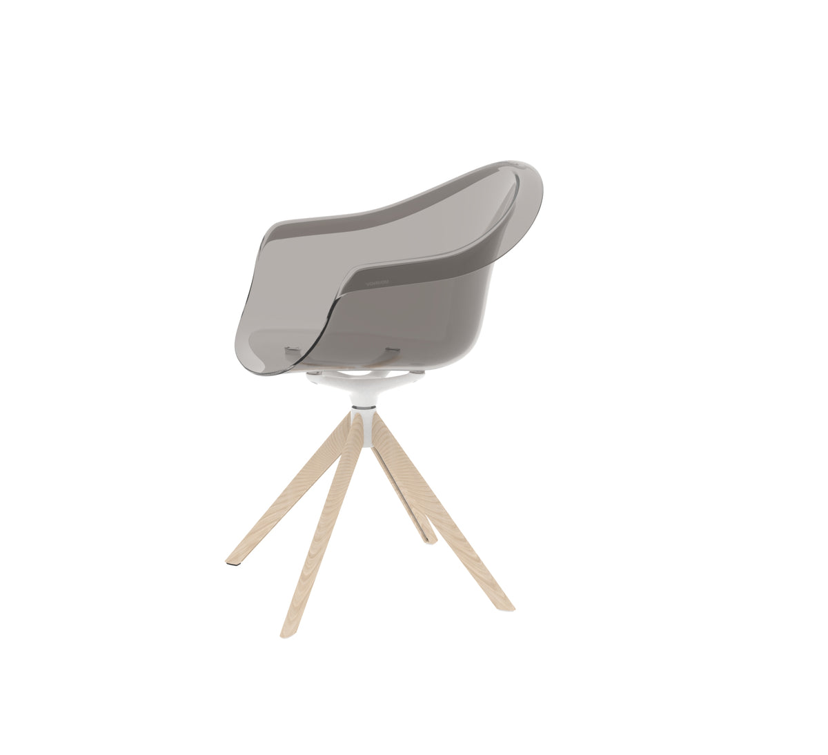 INCASSO SWIVEL ARMCHAIR WITH WOODEN LEGS - Siége Pivotant Pied en bois