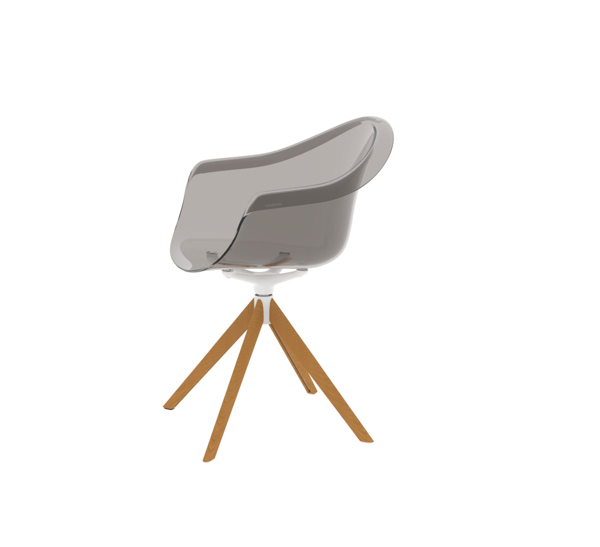INCASSO SWIVEL ARMCHAIR WITH WOODEN LEGS - Siége Pivotant Pied en bois