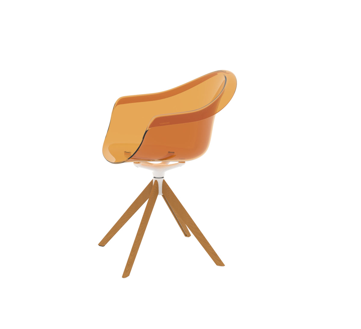 INCASSO SWIVEL ARMCHAIR WITH WOODEN LEGS - Siége Pivotant Pied en bois