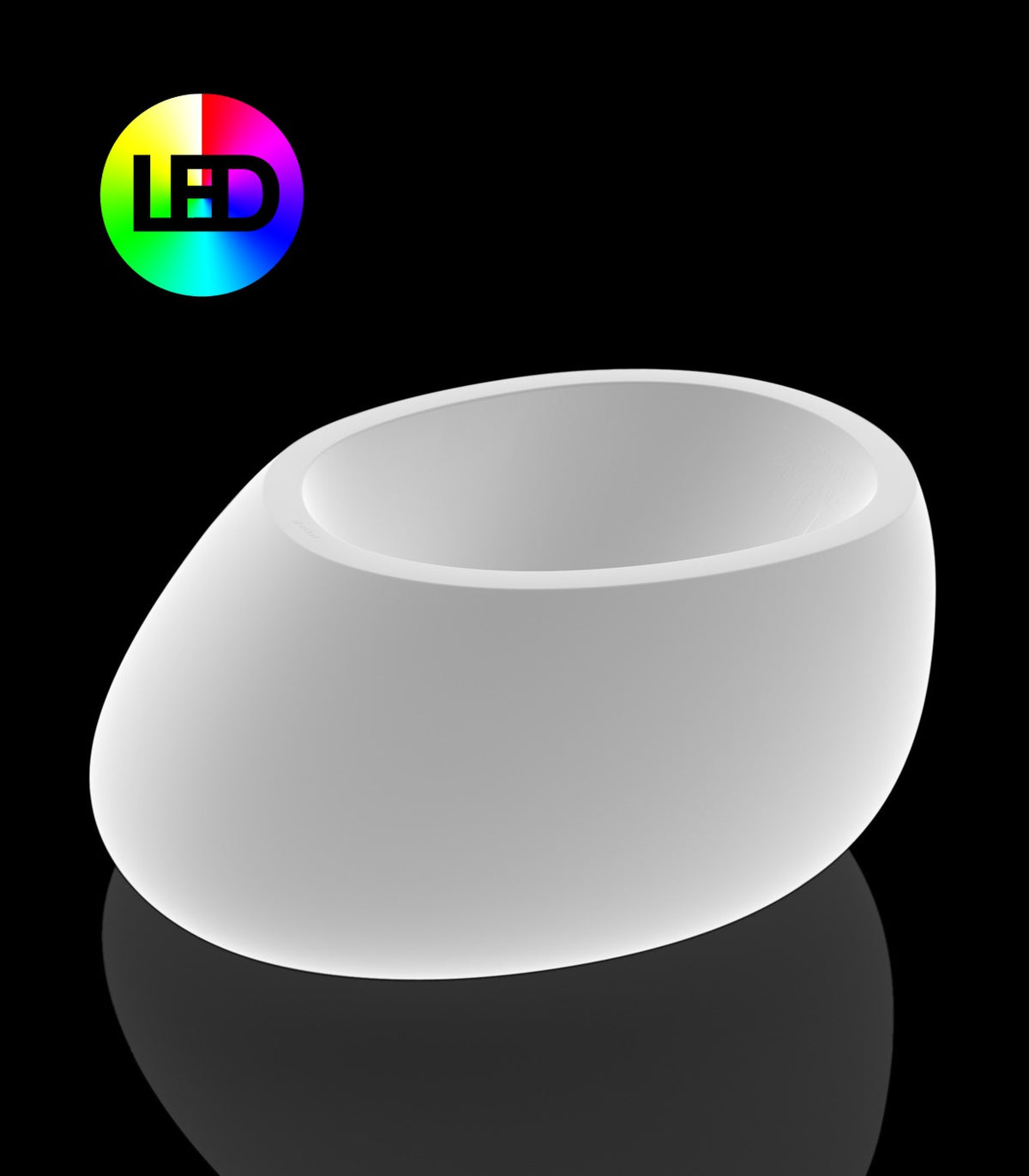 Pot de fleurs STONE LED multicolore