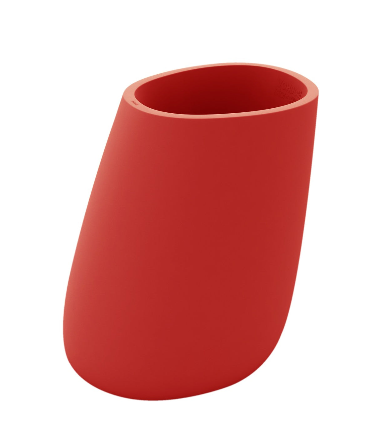 STONE pot de fleurs finition mate - rouge