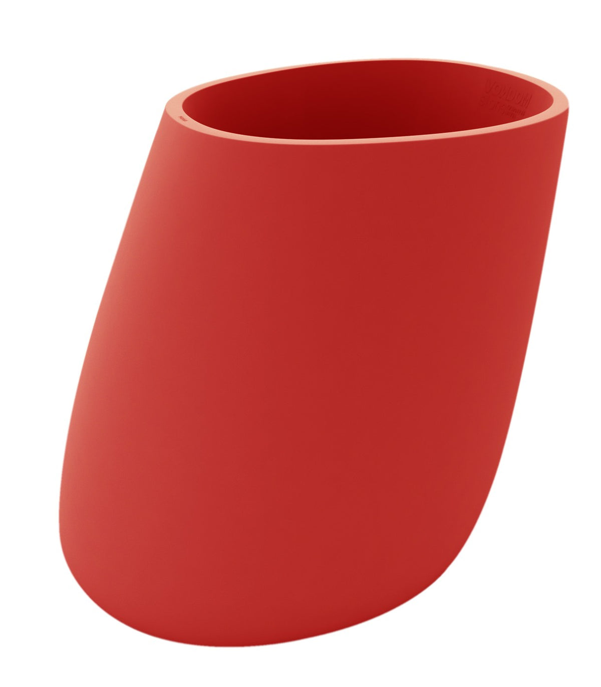 STONE pot de fleurs finition mate - rouge