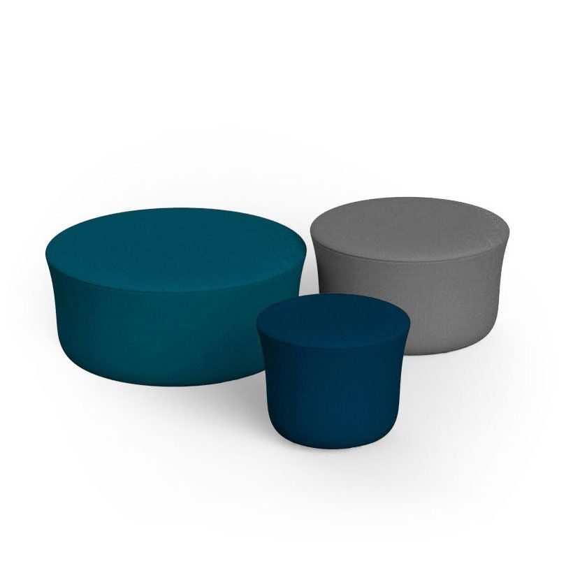 SUAVE OTTOMAN - Round Outdoor Fabric Pouf - VONDOM