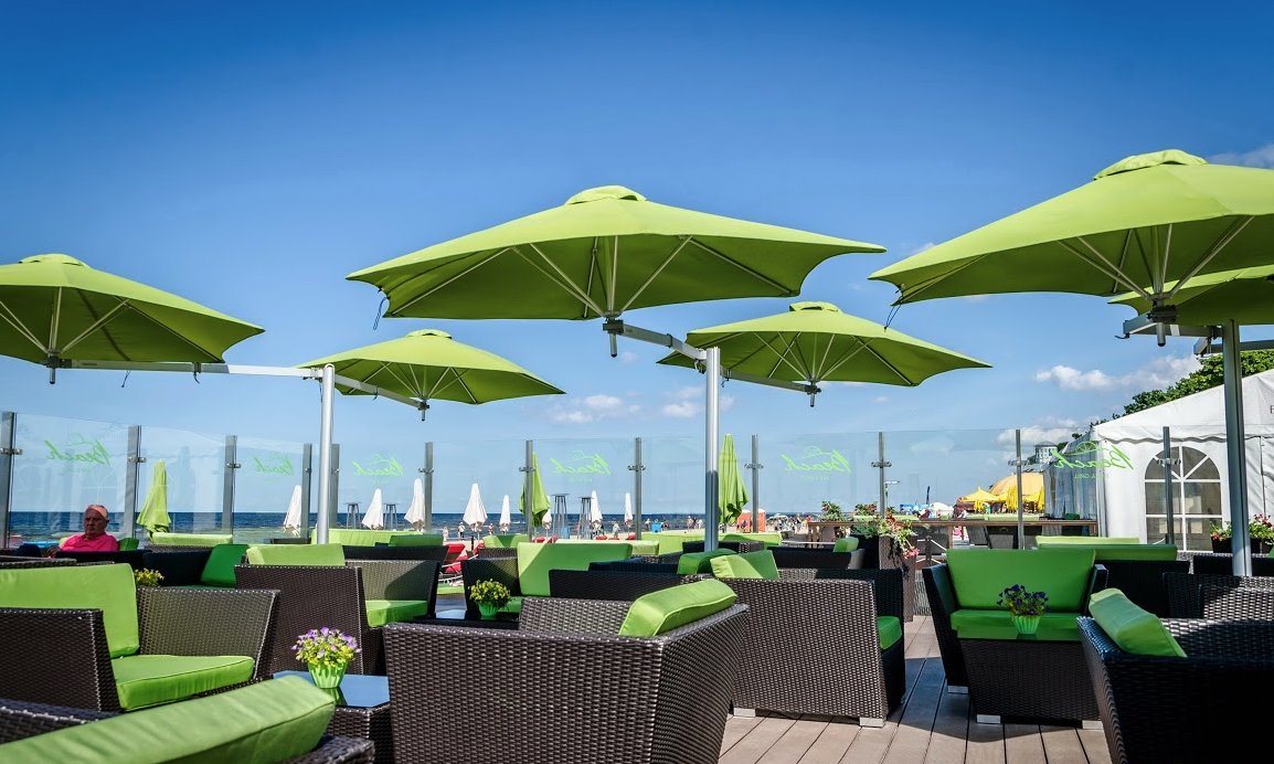 Duoflex Umbrella With Flexible arms Rectangular Central Post Parasol