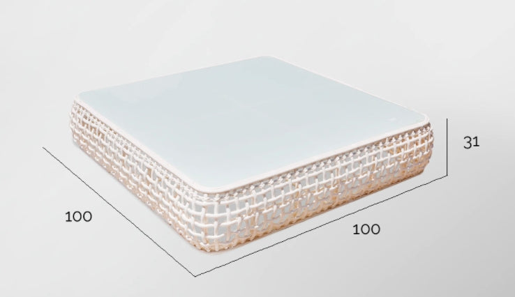 Table Basse Rectangulaire Rotin - Skyline Design