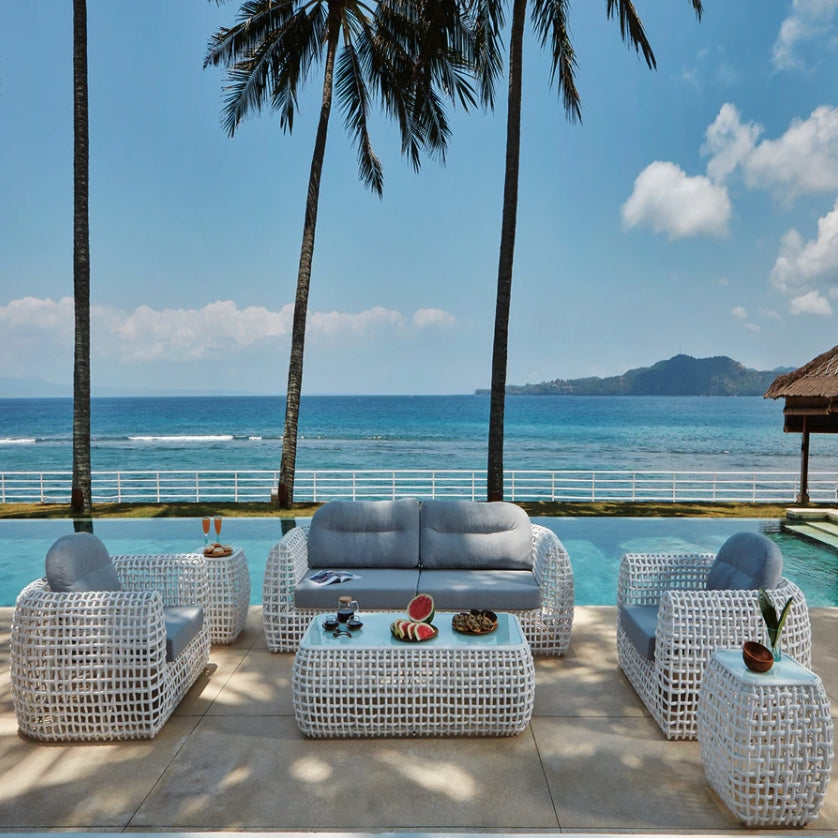 DYNASTY Outdoor Braided Coffee Table