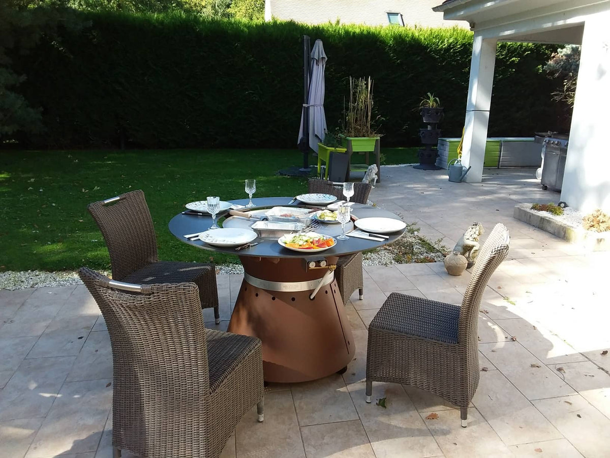 Decoration restaurant made in france and original table brazier gas barbecue of VULX