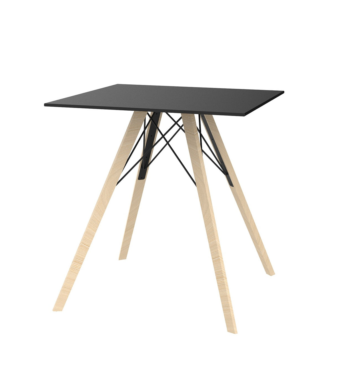 FAZ WOOD DINING TABLE 70X70X74 - Table de Bar en Bois carré