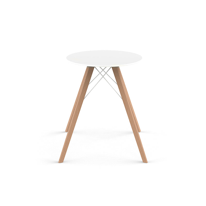 FAZ WOOD DINING TABLE Ø60X74 - Wooden Bar Table