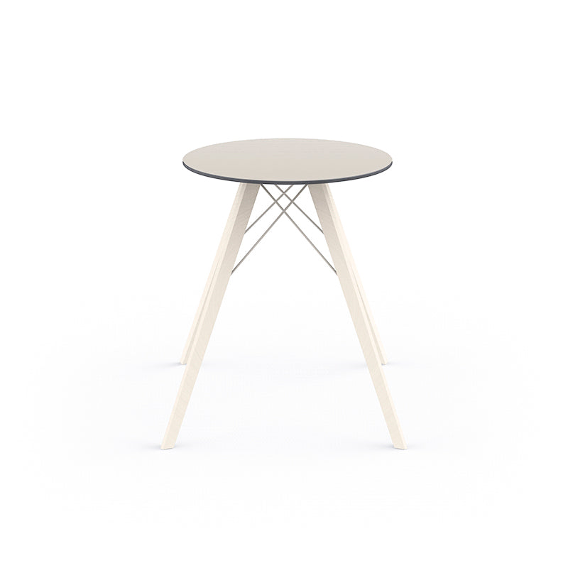 FAZ WOOD DINING TABLE Ø60X74 - Wooden Bar Table