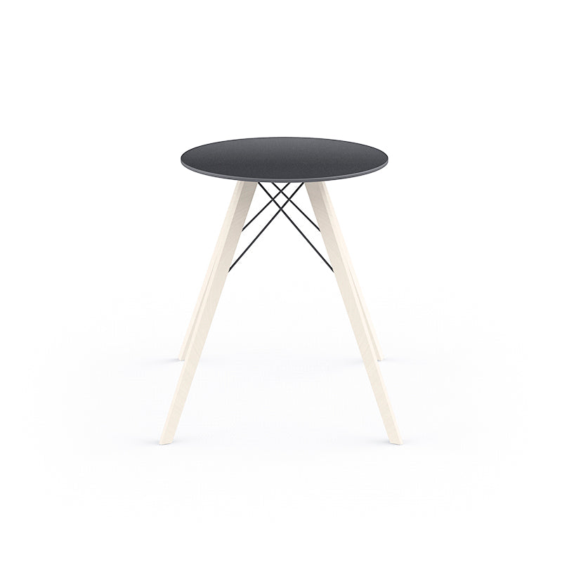 FAZ WOOD DINING TABLE Ø60X74 - Wooden Bar Table