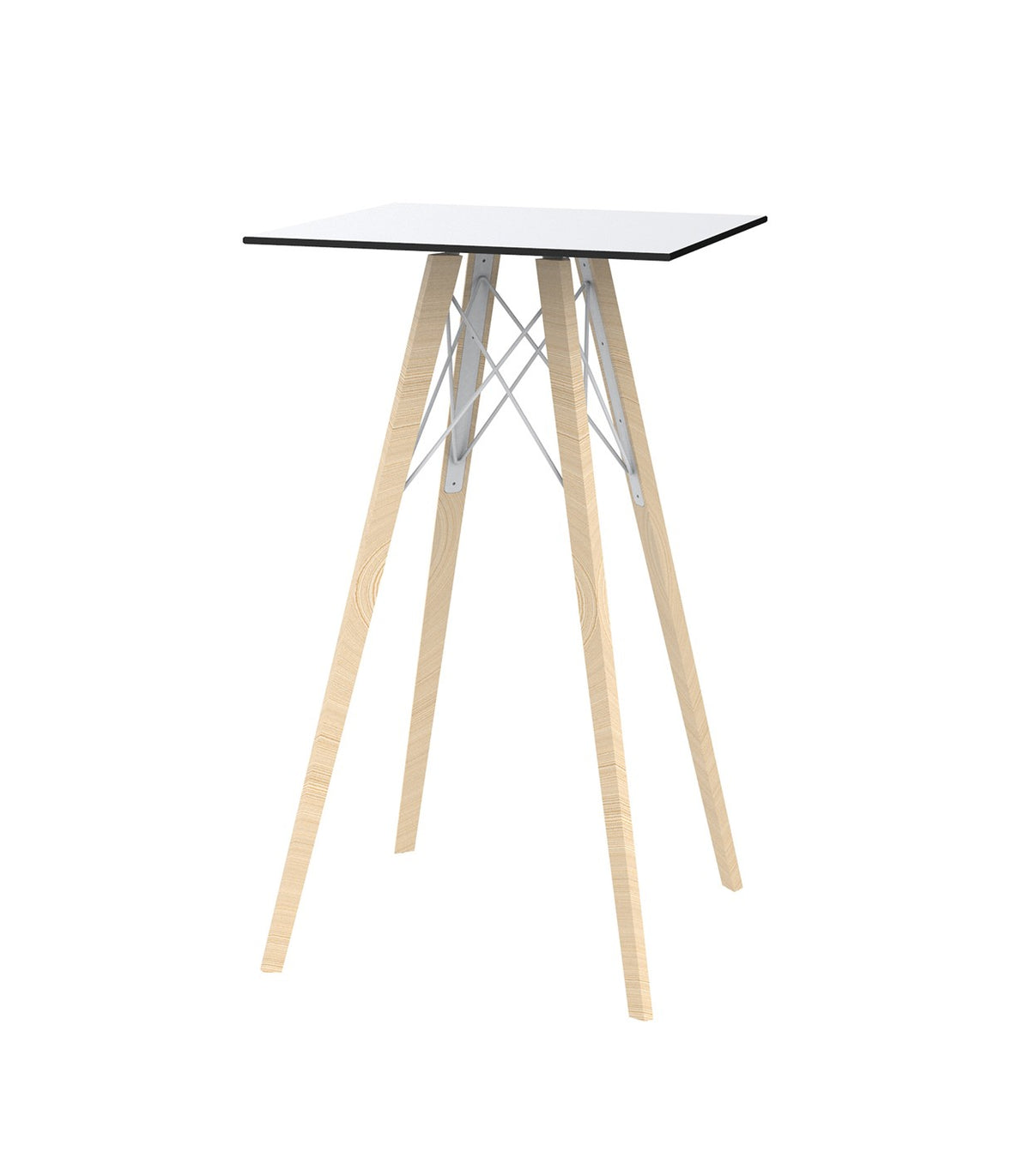 FAZ WOOD HIGH TABLE 60X60X105 - Table Haute Carré en Bois