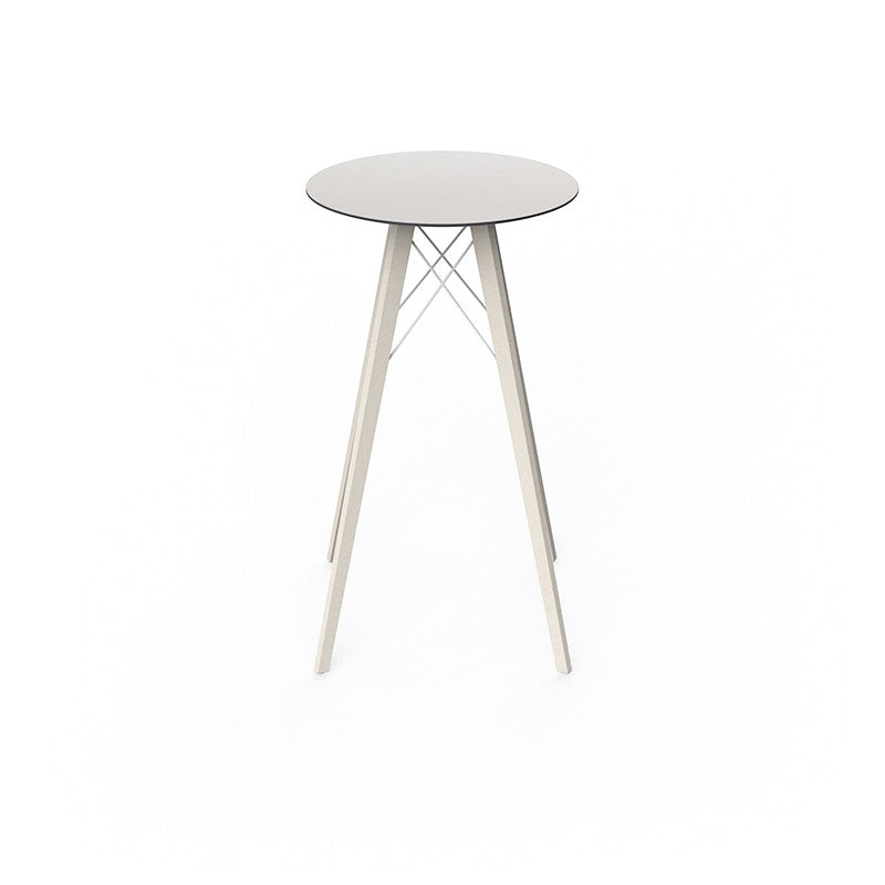 FAZ WOOD HIGH TABLE Ø60X105 - Round Wooden High Table