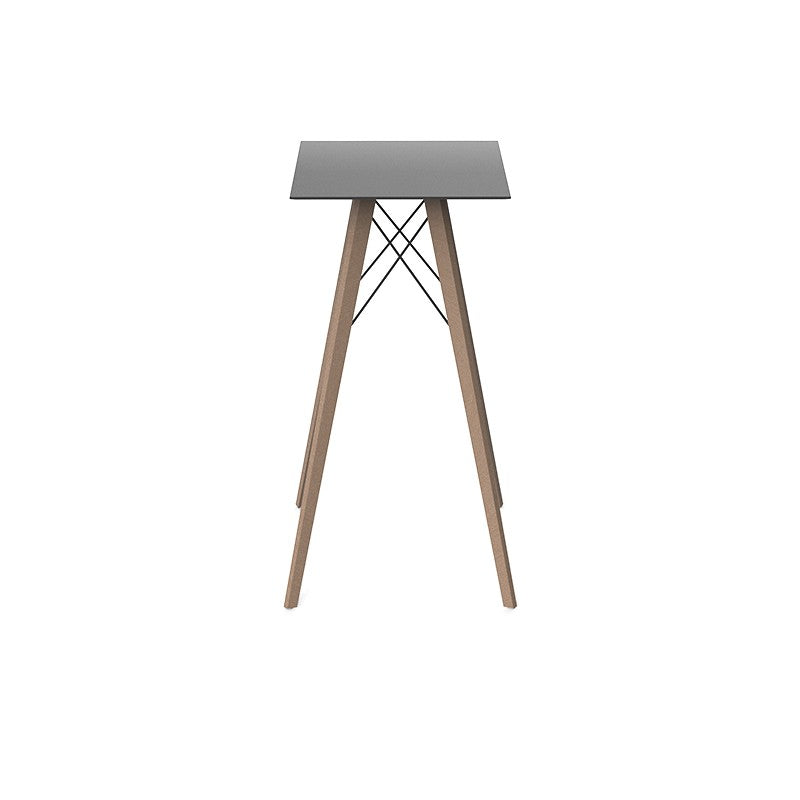 FAZ WOOD HIGH TABLE 50X50X105 - Table Mange Debout en Bois