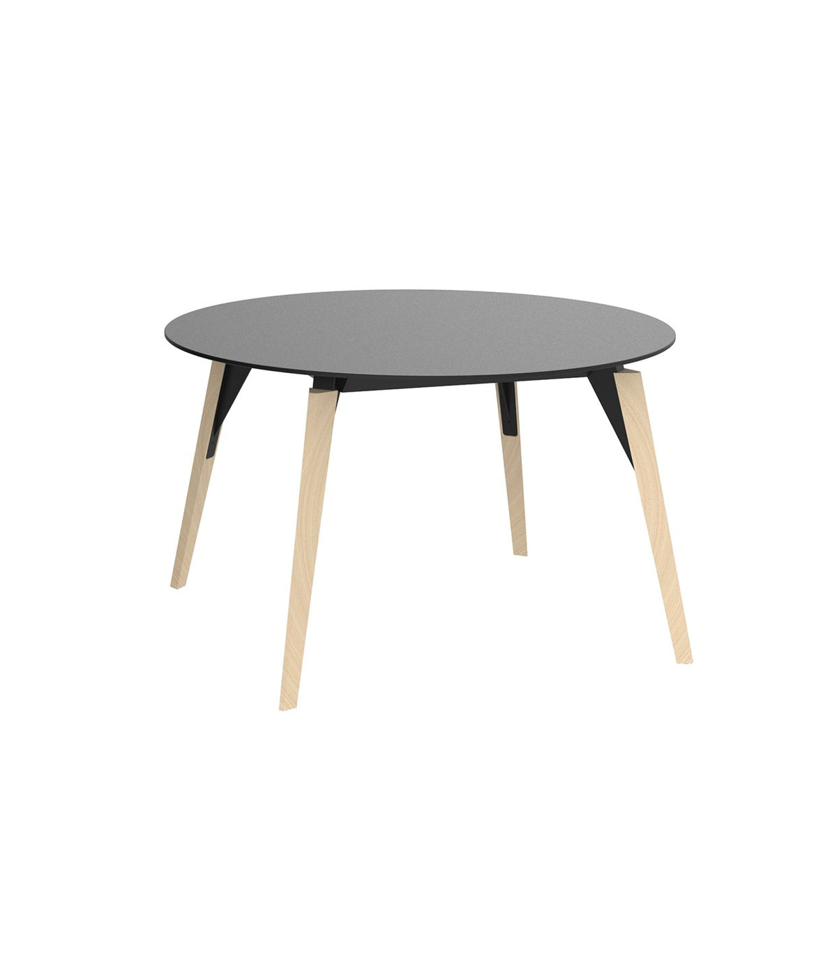 FAZ WOOD HIGH TABLE Ø120X74 - Round Wooden Table for 4 people