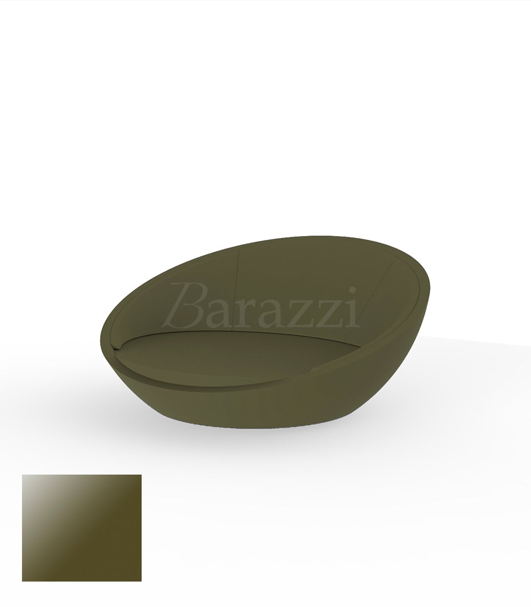 ULM Daybed Rond Khaki Polyethylene Laque Vondom
