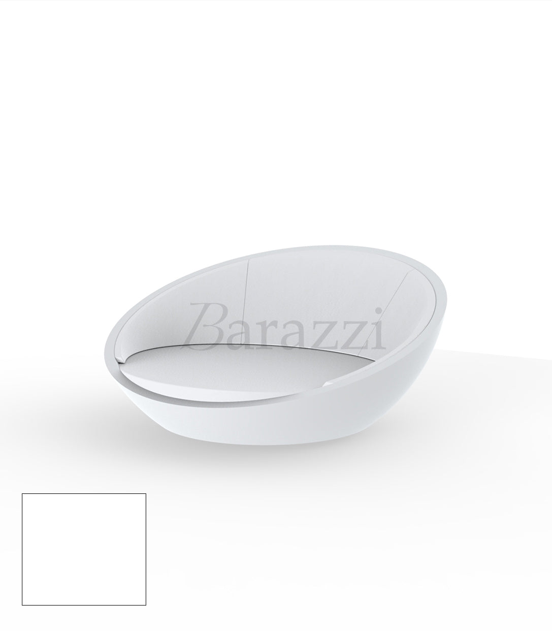 ULM Daybed Rond Blanc Polyethylene Laque Vondom