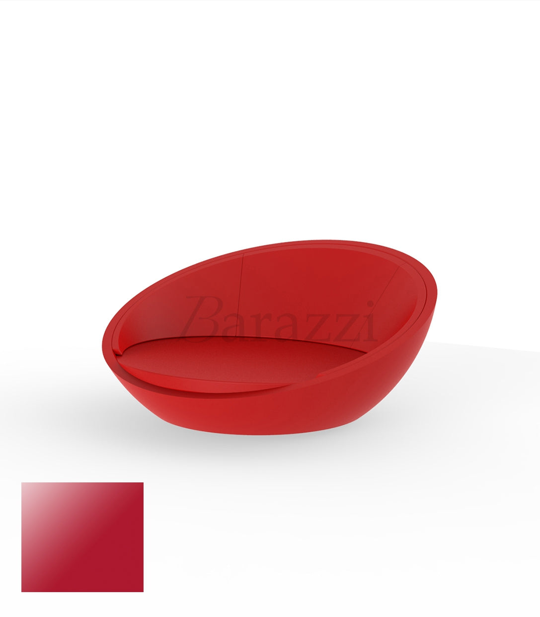 ULM Daybed Rond Rouge Polyethylene Laque Vondom