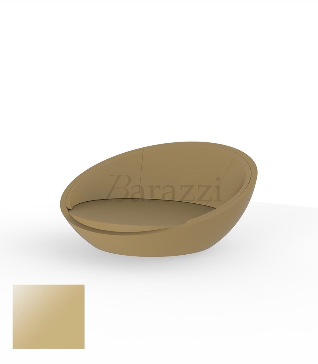 ULM Daybed Rond Beige Polyethylene Laque Vondom
