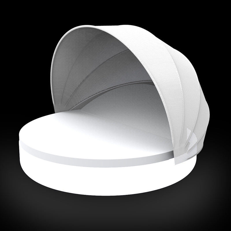 ULM DAYBED Tiltable Lighted Umbrella White - Vondom