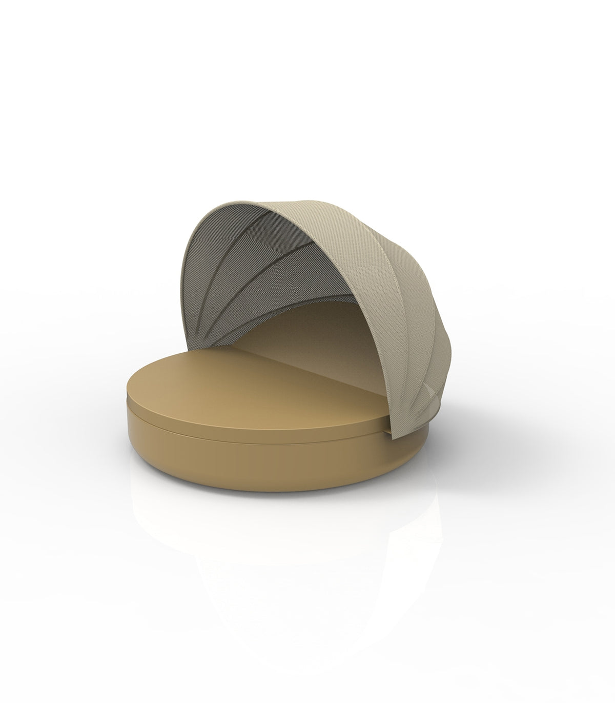 Grand Divan Beige avec Appui-Tete Inclinable et Pare-Soleil
