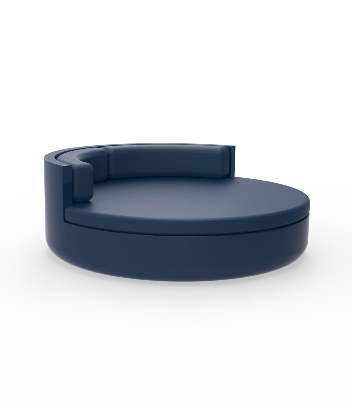 Lit de Jardin Large pour Terrasse Couleur Bleu Laque avec Support Dos