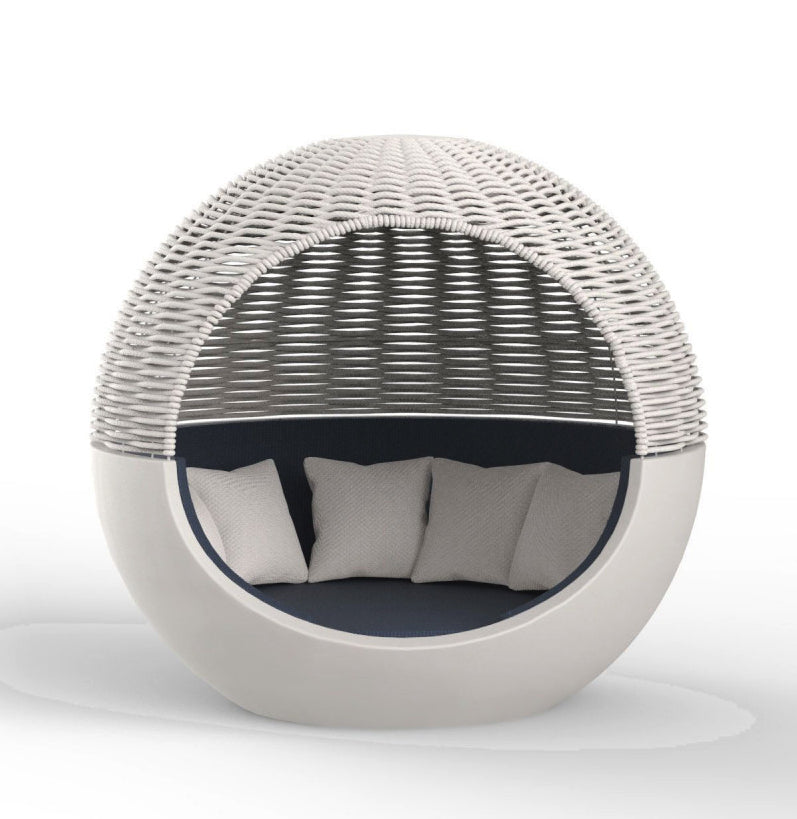 ULM MOON DAYBED Parasol Tressé Mat - Transat Rond - Vondom