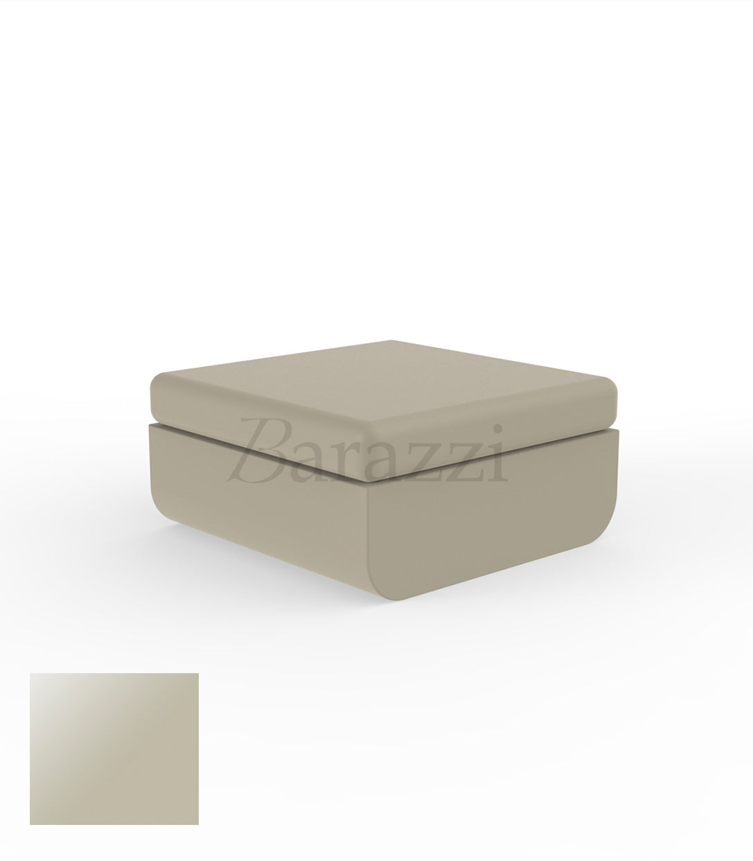 ULM Pouf Ecru Lacquered Vondom