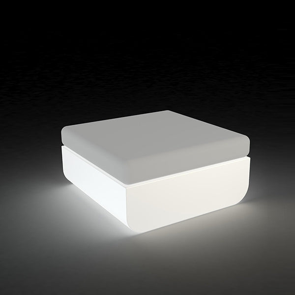 ULM Pouf Luz - Outdoor White Led Light Stool