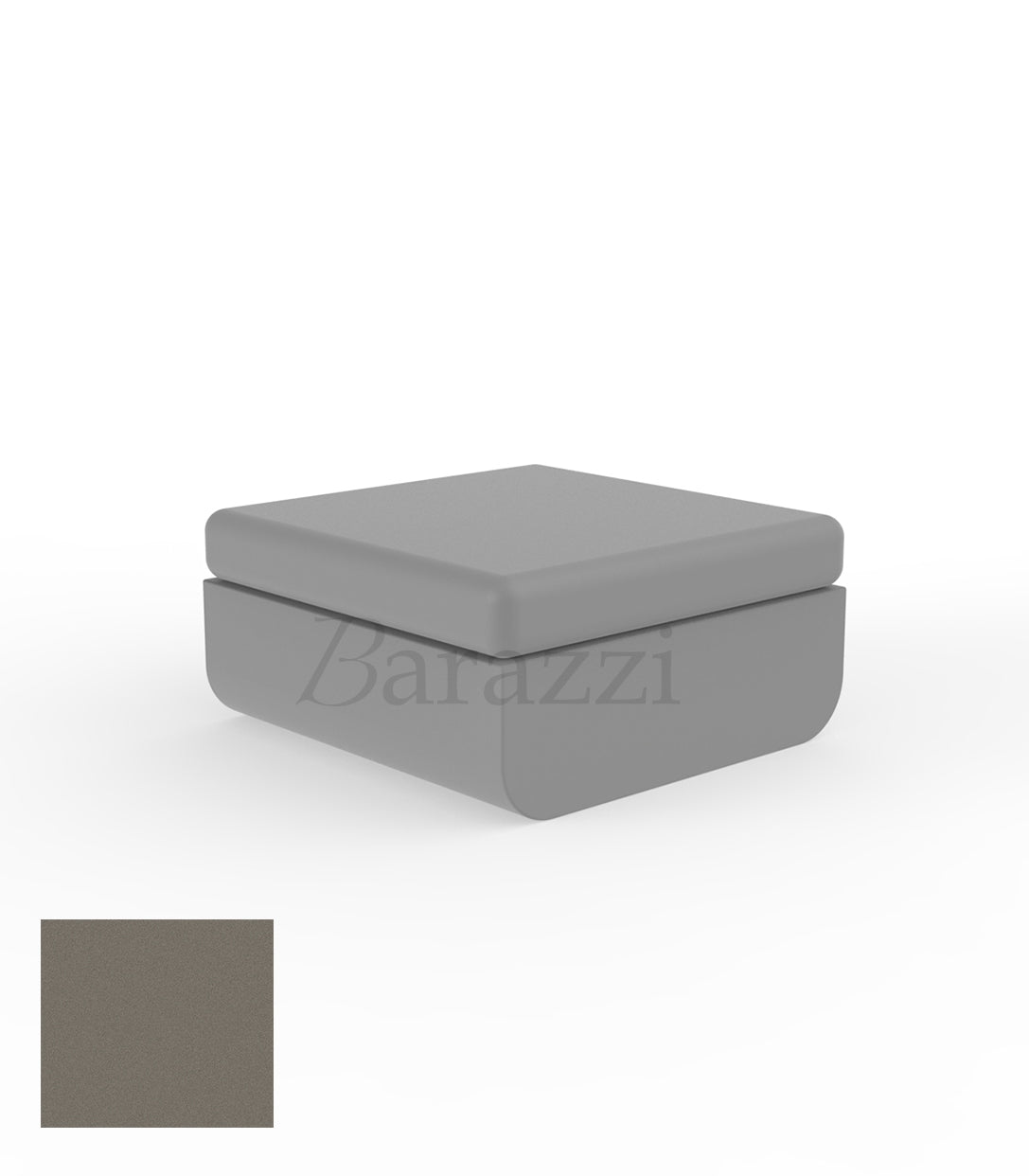 ULM Pouf Taupe Polyethylene Mat Vondom