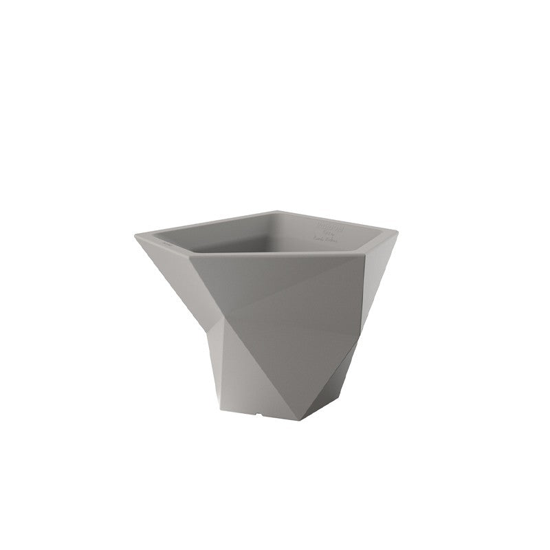 Glazed Faceted Vase taupe