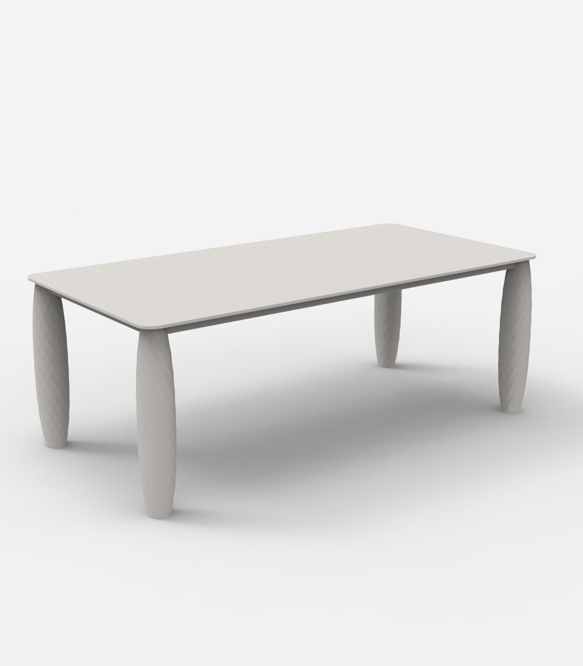 VASES large rectangular table Vondom - steel grey