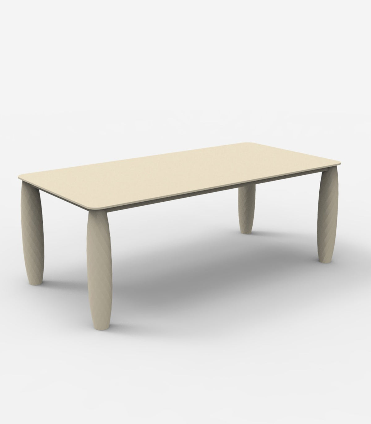 Grande table rectangulaire VASES Vondom - beige