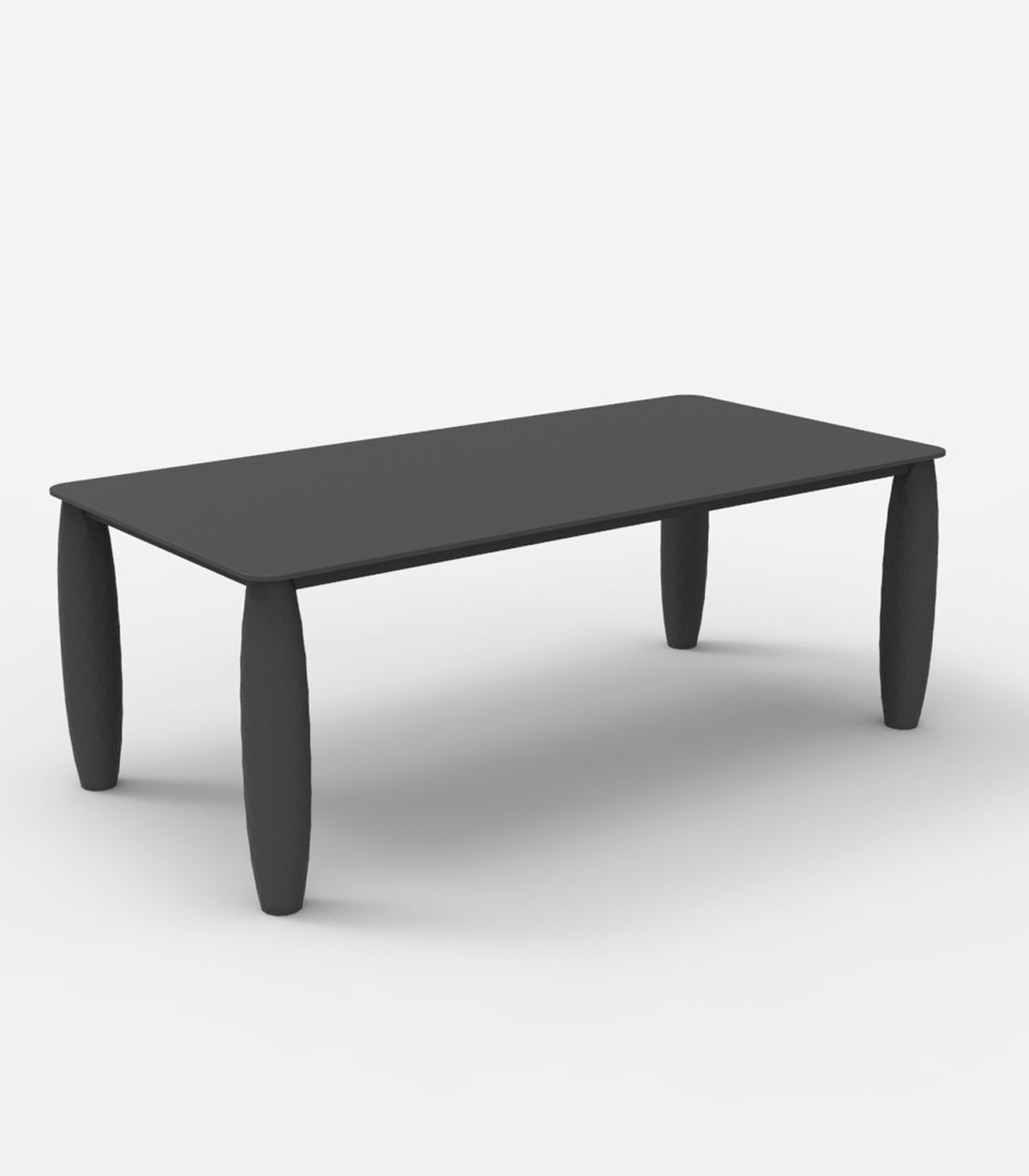 Grande table rectangulaire VASES Vondom - gris anthracite