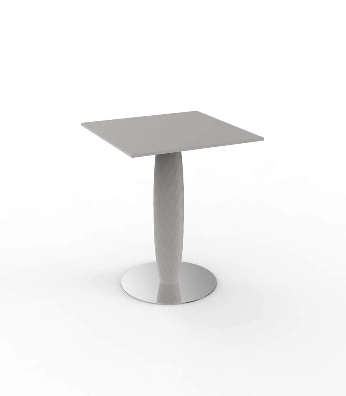 Table carrée pied central design VASES VONDOM - taupe