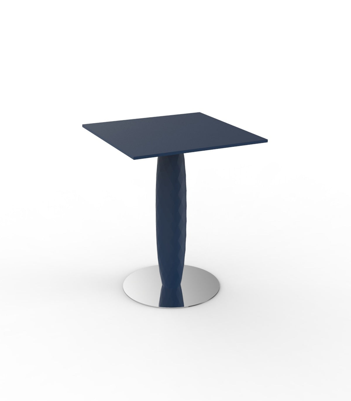 Table carrée pied central design VASES VONDOM - bleu