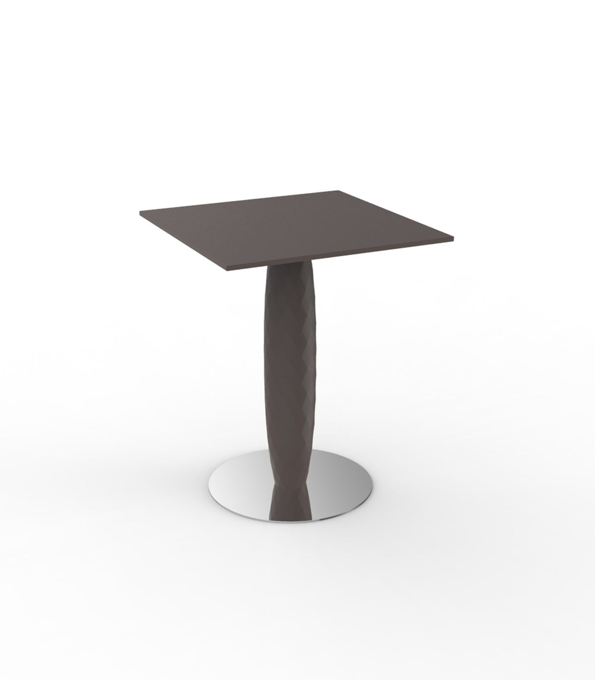 Table carrée pied central design VASES VONDOM - bronze