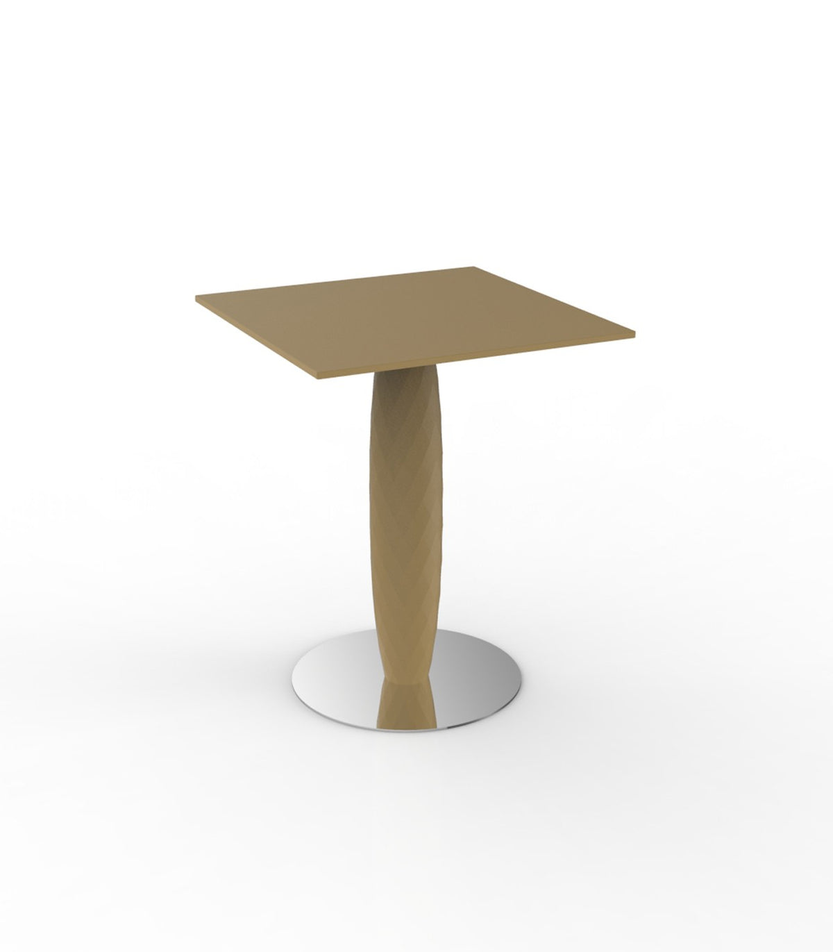 VASES square design table central leg VONDOM - beige