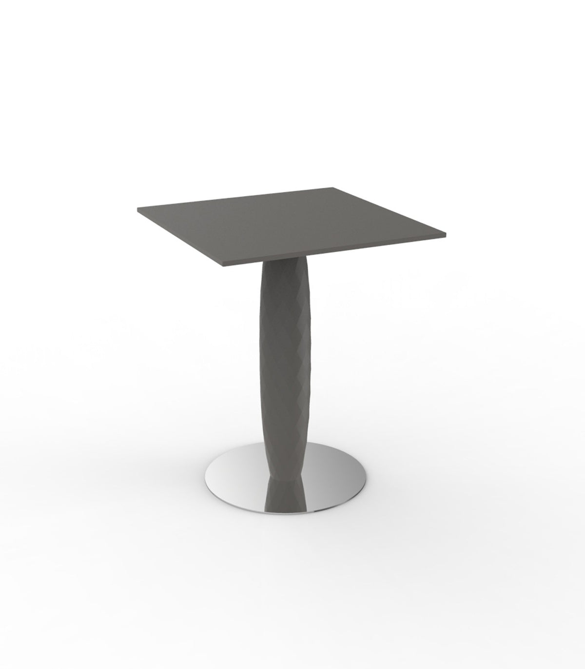 Table carrée pied central design VASES VONDOM - gris anthracite