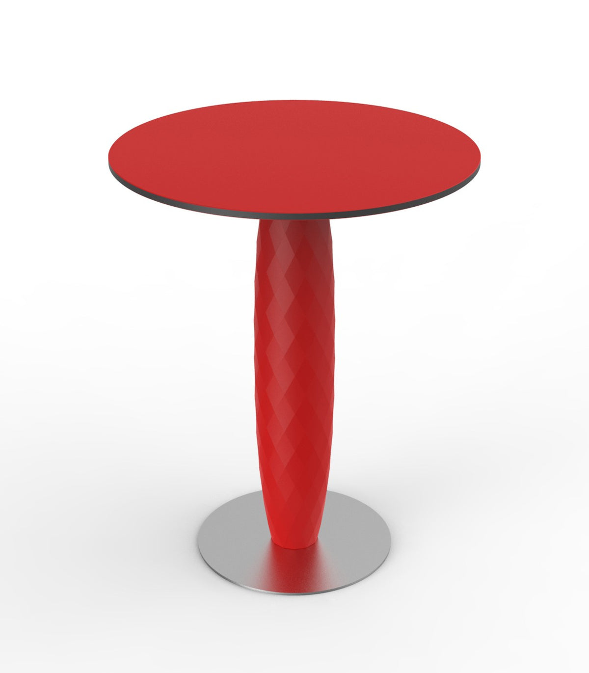 VASES round table central foot design - Vondom - red