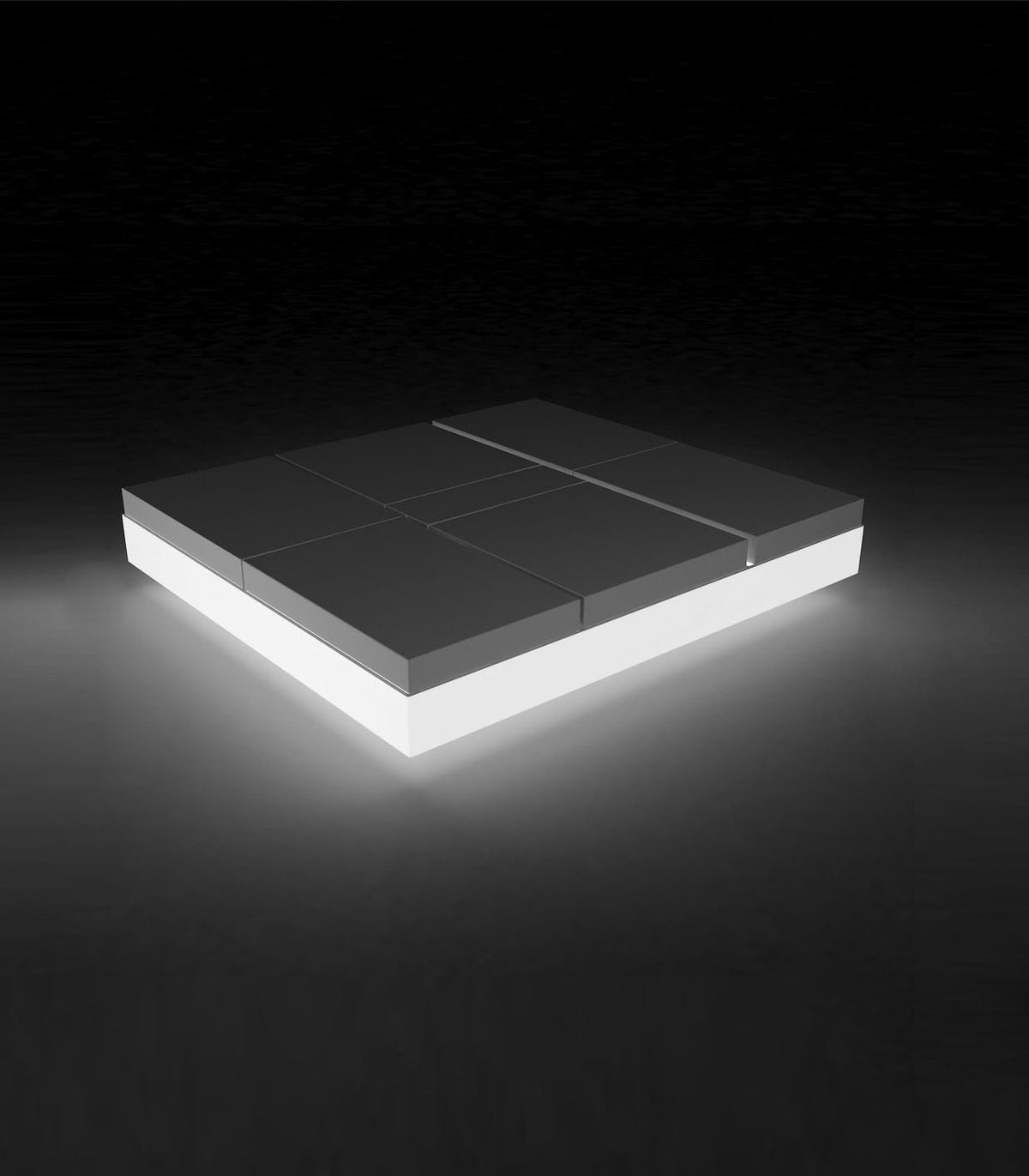 Transat VELA DAYBED Carre Dossiers Inclinables avec base pivotante Lumineuse Blanche
