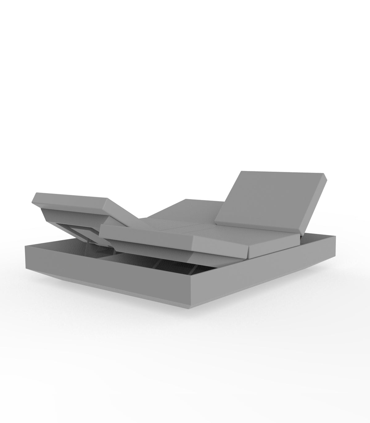 Transat 2 places Vela Daybed 4 Dossiers Inclinables par Vondom - Acier Mat