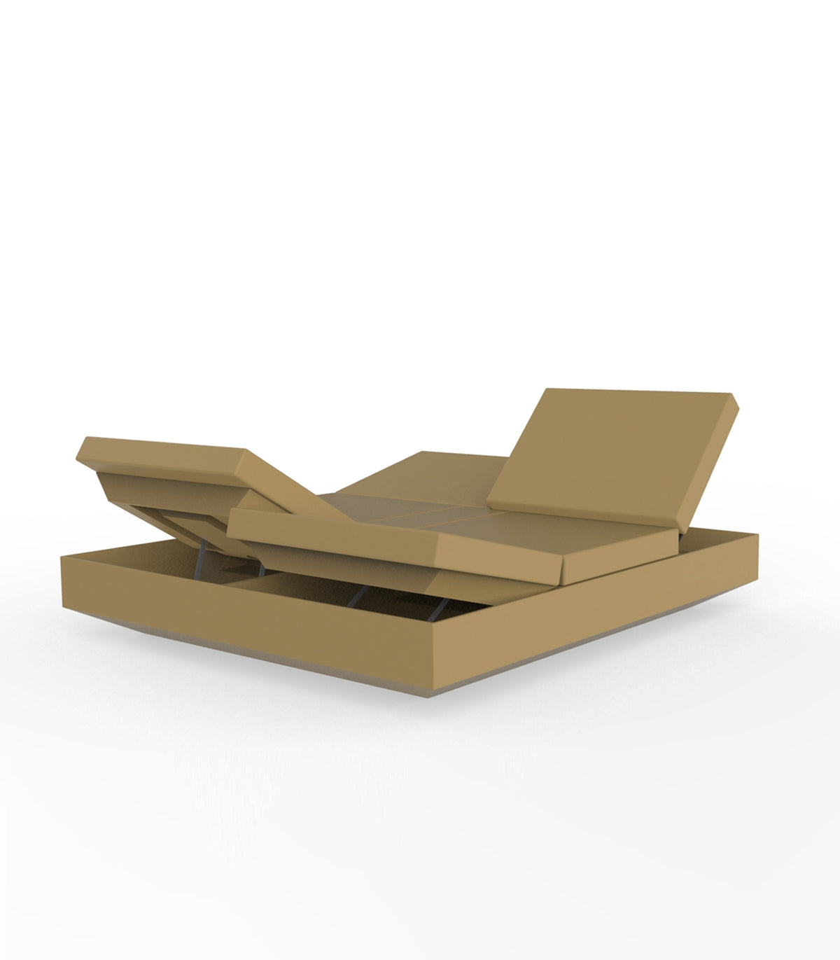 Matelas de Terrasse pour 2 Vela Daybed 4 Dossiers Inclinables par Vondom - Beige Mat