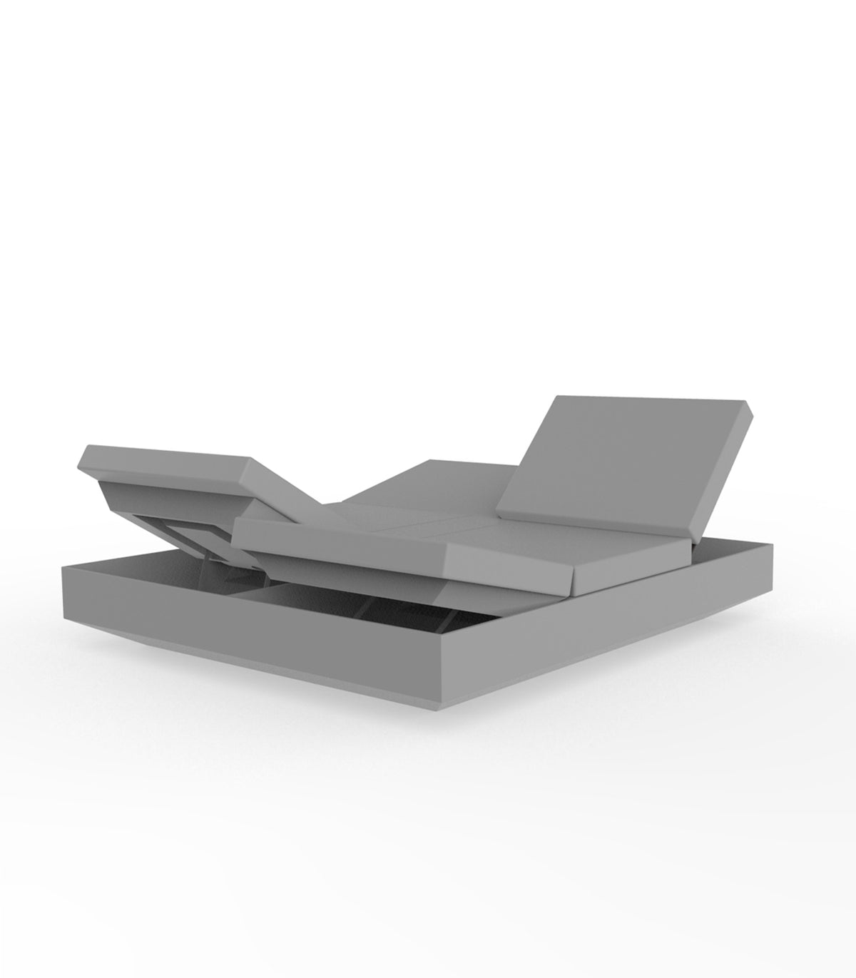 Transat de Piscine 2 places Vela Daybed 4 Dossiers Inclinables par Vondom - Couleur Taupe Mat
