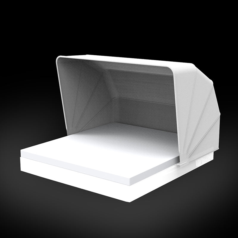 VELA DAYBED Square Lighted Parasol White - VONDOM