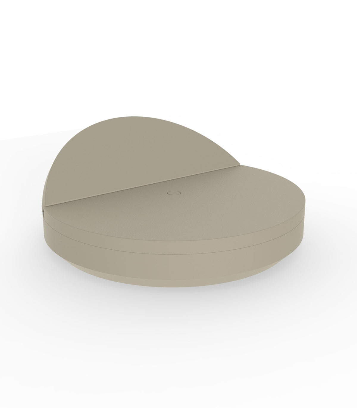 Vela Daybed Round Ecru Matt Outdoor Reclining Sunbed by Vondom